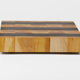 Luxurious Maple and Black Walnut cutting board, rear view.